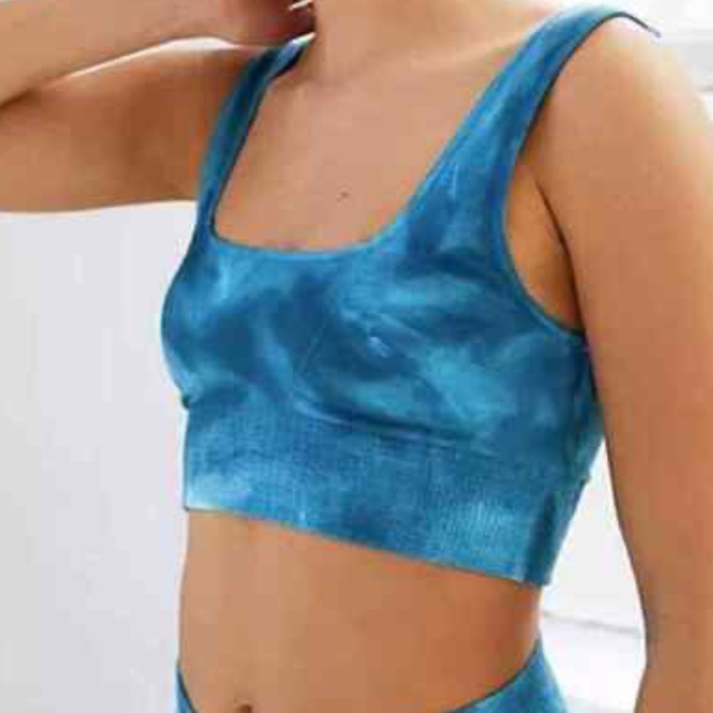 FP Movement by Free People Good Karma Bra XS/S in Blue Peacock